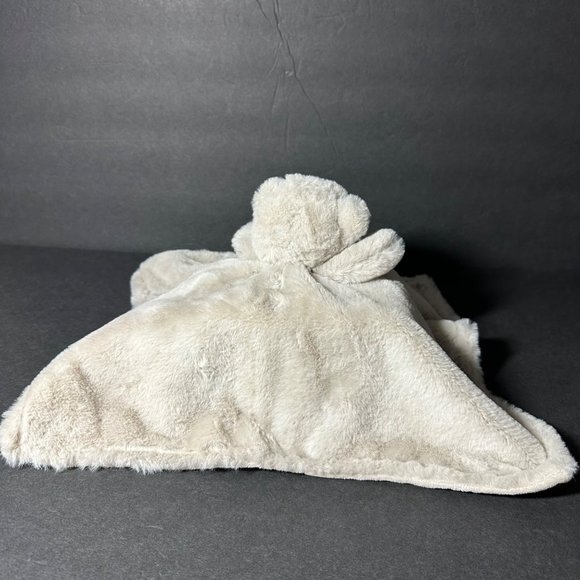 Okie Dokie Beige Taupe Teddy Bear Lovey Security Blanket Baby Plush Soft Toy - Picture 3 of 10